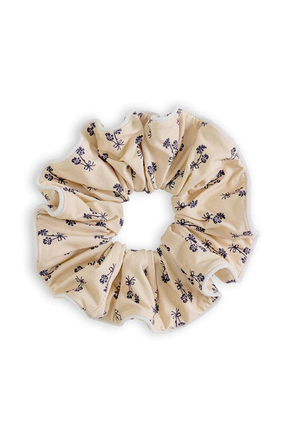 Cynthia Floral Piped Chunky Scrunchie